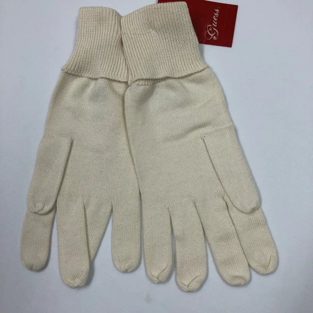 GUESS Ivory RHINESTONES LOGO GLOVE 1‎ SIZE NEW WITH TAG